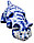 Сувенир фарфоровый «Кот Барсик» (гжель) 19*9*10 см, бело-синий, фото 2