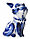 Сувенир фарфоровый «Кошка-барышня» (гжель) высота 9 см, бело-синий, фото 2