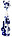 Сувенир фарфоровый «Кот Эверест» (гжель) высота 32 см, бело-синий, фото 2