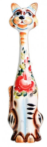 Сувенир фарфоровый «Кот Эверест» (гжель) высота 32 см, цветной - фото 2 - id-p203780105