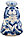 Сувенир фарфоровый «Кот повар» (гжель) высота 5 см, бело-синий, фото 2