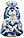 Сувенир фарфоровый «Кот повар» (гжель) высота 5 см, бело-синий, фото 3