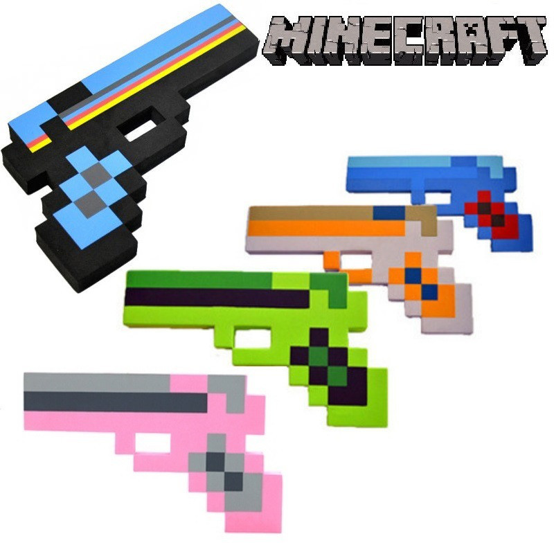 Оружие и инструменты Майнкрафт Minecraft алмазный трезубец кирка топор, пистолет звук свет 55 см - фото 6 - id-p224100862