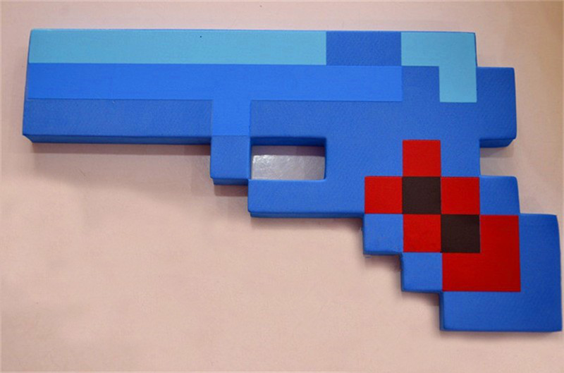 Оружие и инструменты Майнкрафт Minecraft алмазный трезубец кирка топор, пистолет звук свет 55 см - фото 7 - id-p224100862