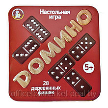 Игра настольная "Домино" в металлической коробке