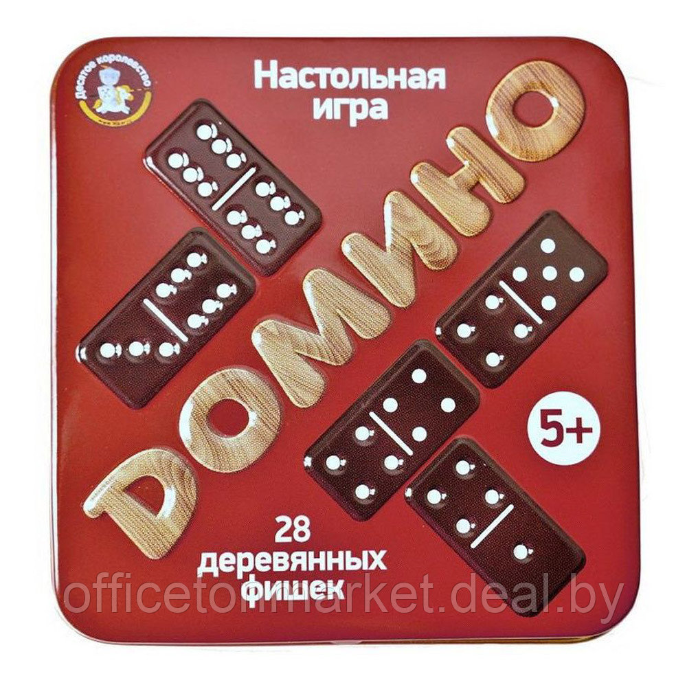 Игра настольная "Домино" в металлической коробке - фото 1 - id-p224008050