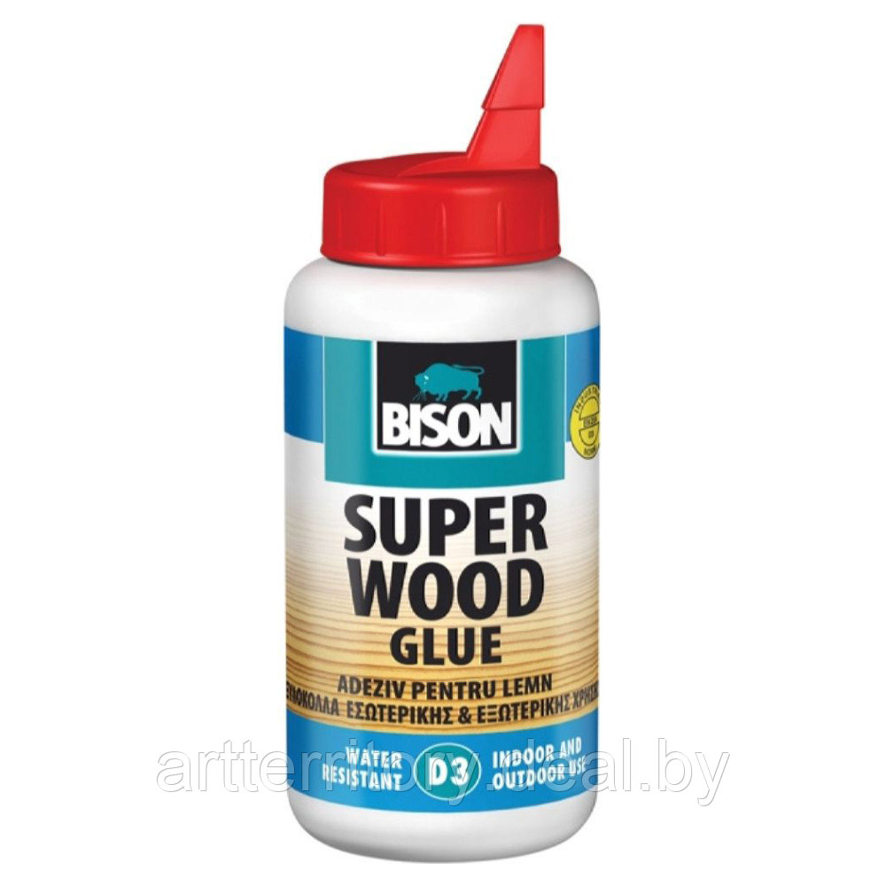 Клей для дерева водостойкий BISON SUPER WOOD GLUE D3 250g - фото 1 - id-p224101944