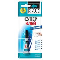 Суперклей BISON SUPER GLUE LIQUID 3g / 12CRD