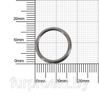 Кольцо №15 разъемн 1,85/13,7/17,4мм бл никель роллинг