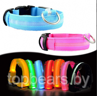 Светящийся ошейник для собак (3 режима) Glowing Dog Collar Черный S (MAX 40 sm)