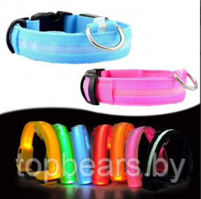 Светящийся ошейник для собак (3 режима) Glowing Dog Collar Черный S (MAX 40 sm) - фото 1 - id-p179745244