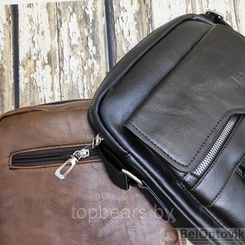NEW Мужская сумка мессенджер Jeep Buluo Светло-коричневый (плечевой ремень) - фото 5 - id-p219585839