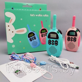 Комплект детских раций Kids walkie talkie (2 шт, радиус действия 3 км) - фото 1 - id-p208275245