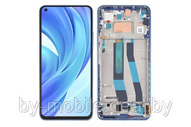 Экран (модуль) в раме Xiaomi Mi 11 Lite 4G (голубой)