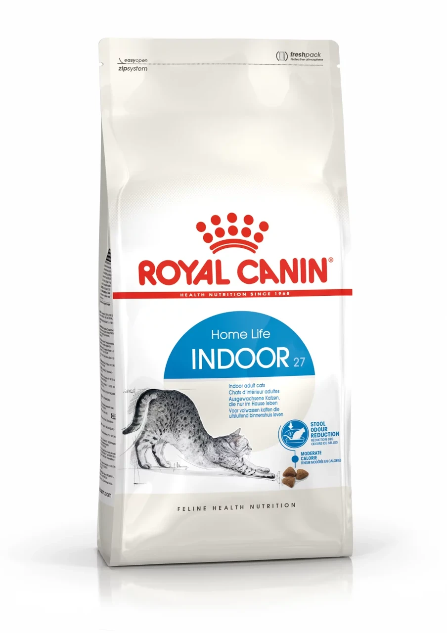 Royal Canin Indoor 27 сухой корм для взрослых кошек живущих в помещении 0,4кг (Россия) - фото 1 - id-p224781827