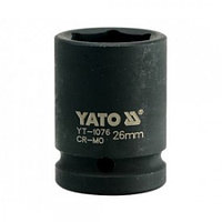 YT-1076 Головка торцевая ударная 3/4" 6гр. 26мм L50мм CrMo "Yato"