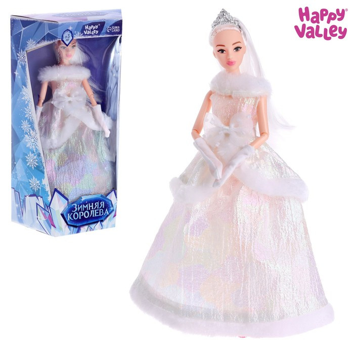 Кукла-модель шарнирная «Зимняя королева Ксения», в платье - фото 1 - id-p224105095