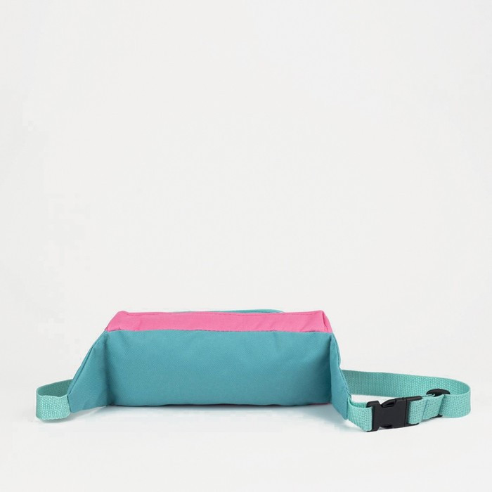 Поясная сумка на молнии, наружный карман, цвет розовый/бирюзовый - фото 2 - id-p224105205