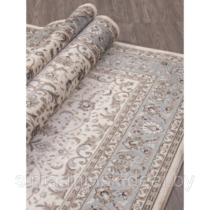 Ковёр прямоугольный Valencia Deluxe F014, размер 80x150 см, cream-l.blue - фото 3 - id-p224105256