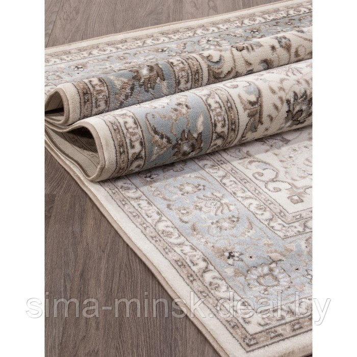 Ковёр прямоугольный Valencia Deluxe F014, размер 80x150 см, cream-l.blue - фото 4 - id-p224105256