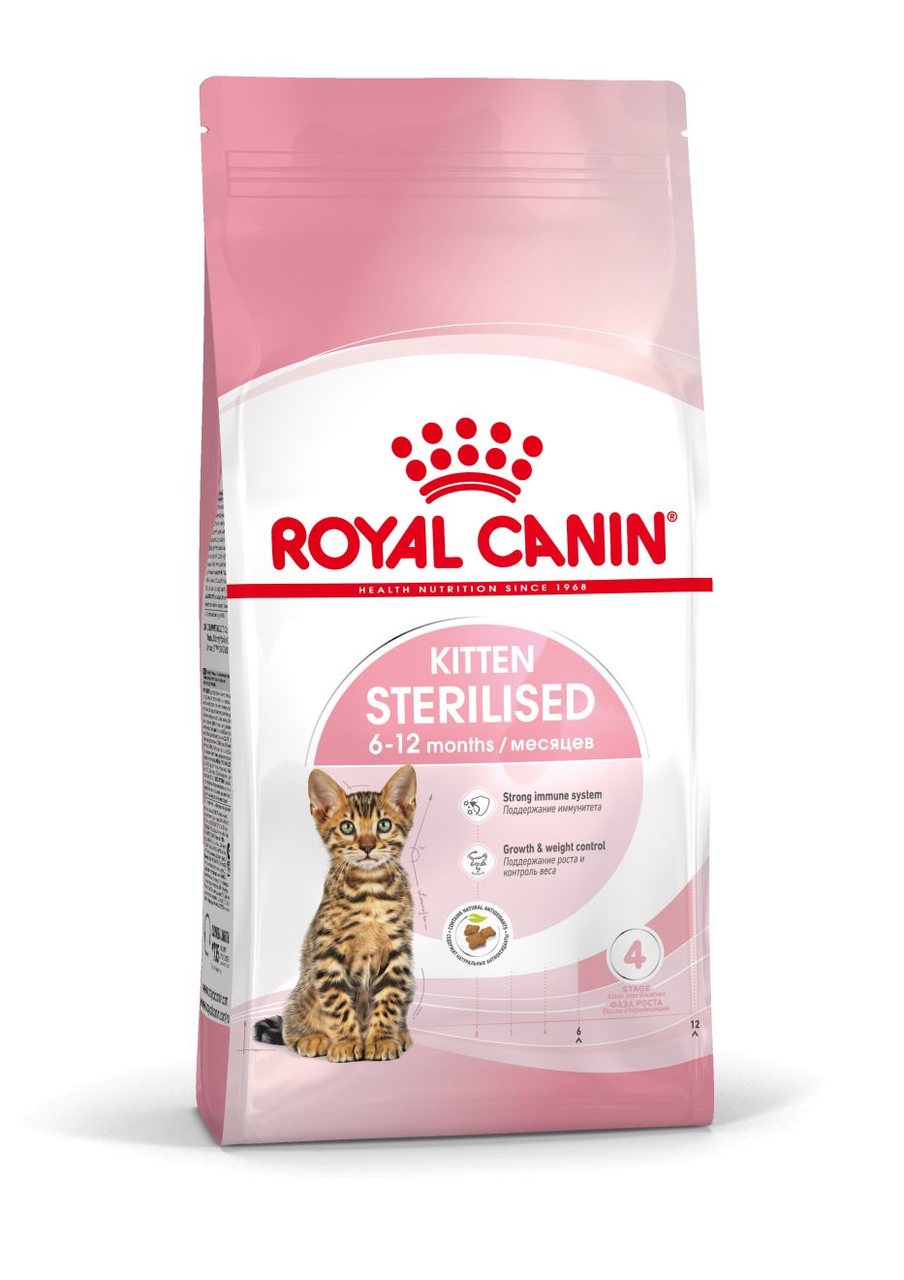 Royal Canin Kitten Sterilised сухой корм для стерилизованных котят в возрасте от 6 до 12 мес., 0.4кг, Россия - фото 1 - id-p224783351