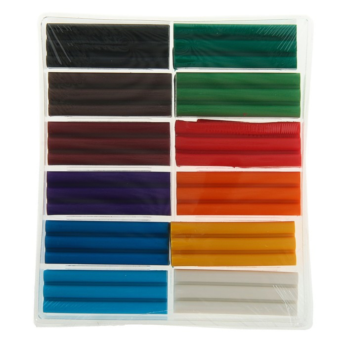Пластика-полимерная глина запекаемая набор, ЗХК "Цветик", 12 цветов х 20 г (240 г) - фото 2 - id-p224106040