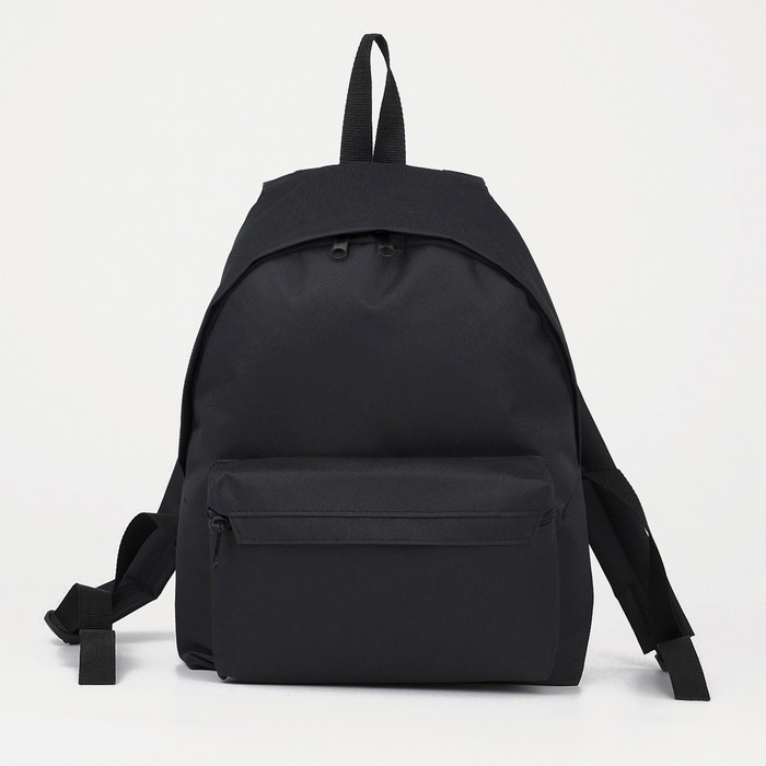 Рюкзак молодёжный из текстиля на молнии, 1 карман, цвет чёрный - фото 3 - id-p224106602