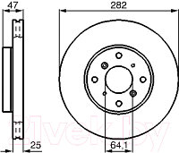 Тормозной диск Bosch 0986478982