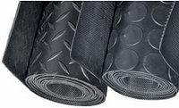 Резиновая рулонная дорожка Rubber Matting 1,2х20м 3мм черная - рисунок "Круги"