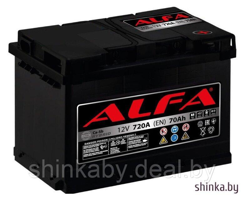 Автомобильный аккумулятор ALFA Hybrid 70 R+ (70 А·ч) - фото 1 - id-p224120100