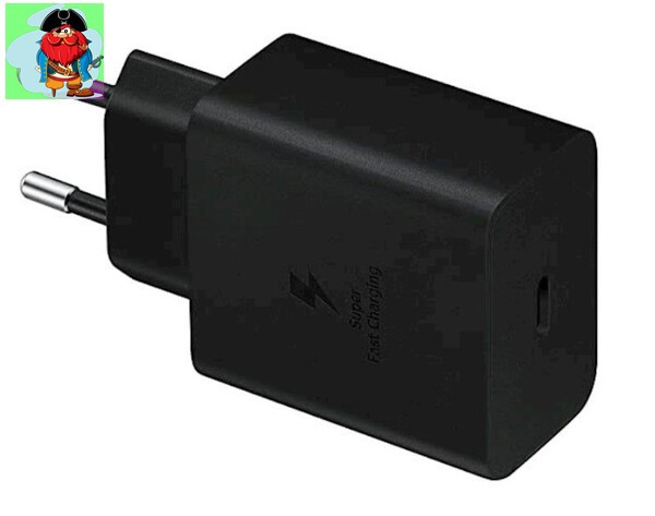Сетевое зарядное устройство (блок питания) Samsung TA-845 Type-C 45W PD 3.0, цвет: чёрный - фото 1 - id-p224119764