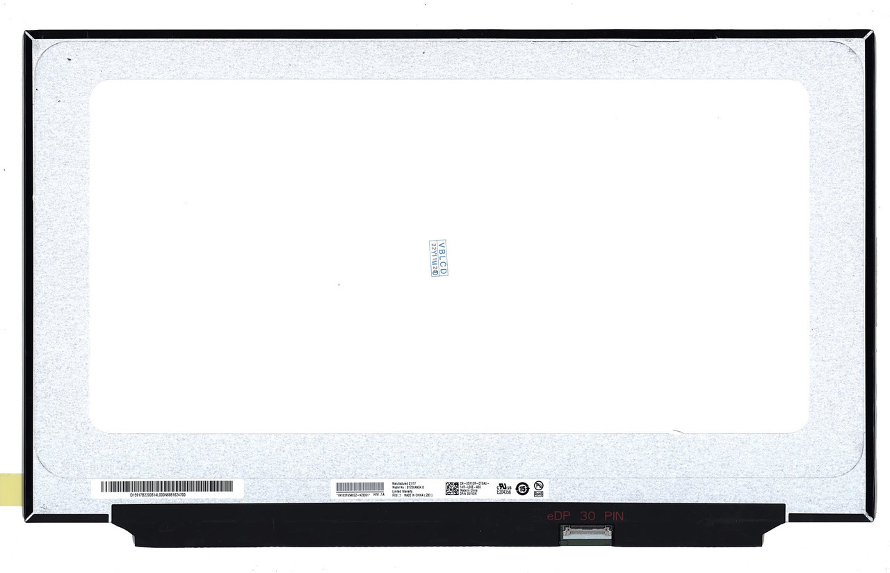 Матрица (экран) для ноутбука BOE NV173FHM-N32 17.3" IPS, 30 PIN Slim, 1920x1080 (389.89 mm)