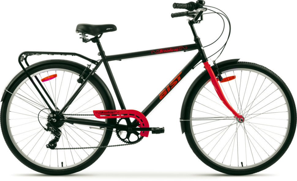 Велосипед AIST Broadway 2023 (черный/красный)