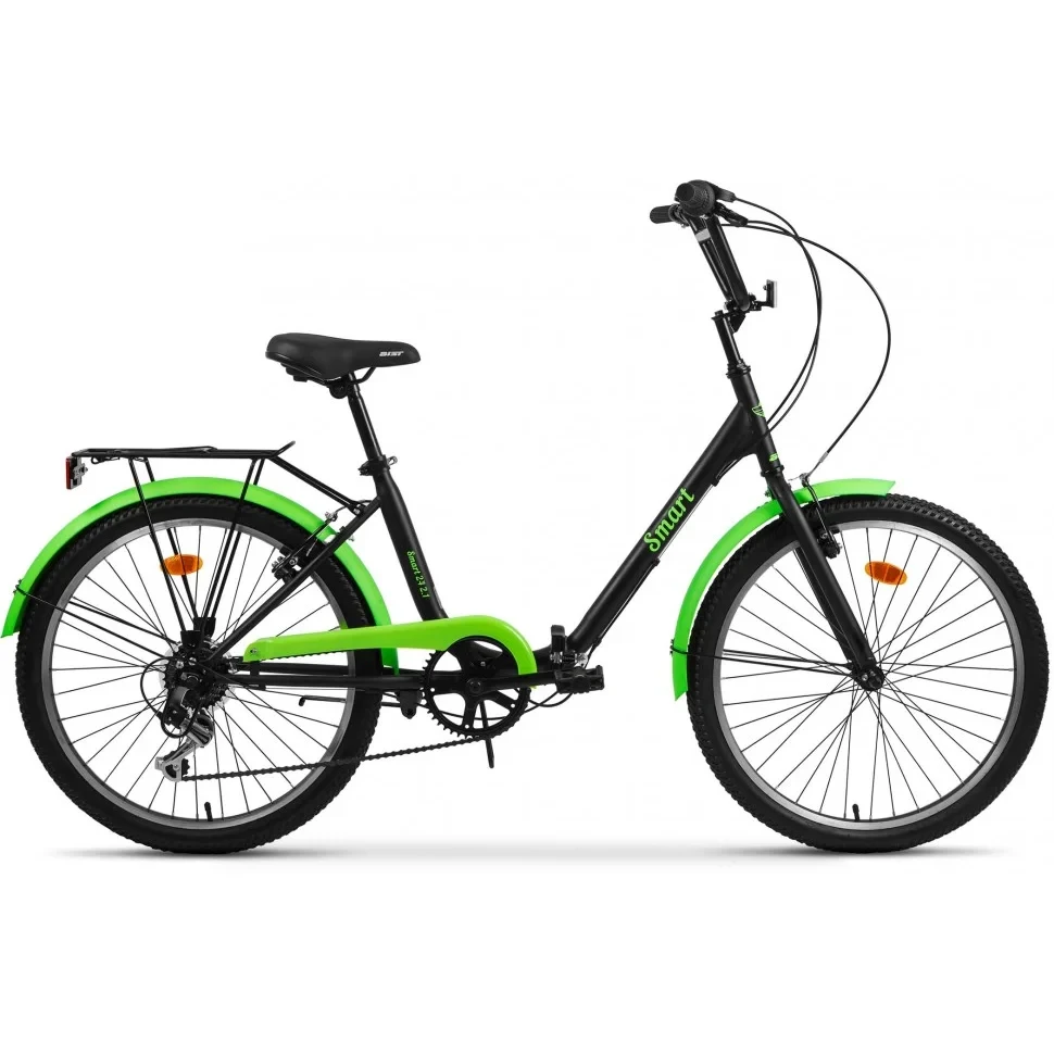 Велосипед AIST Smart 24 2.1 2022 (черный/зеленый)