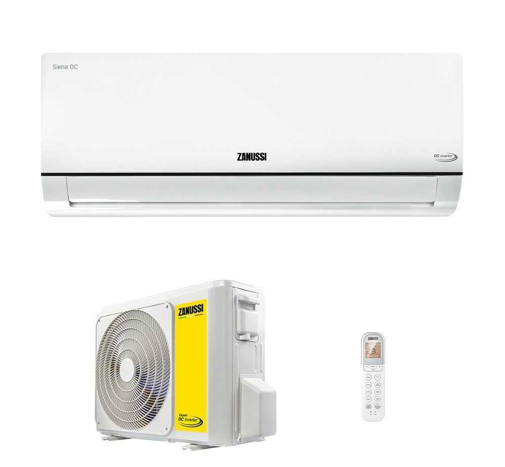 Сплит-система Zanussi Siena DC Inverter ZACS/I-12 HS/A20/N1 \ 35 м2 \ комплект \ инвертор - фото 1 - id-p224134310