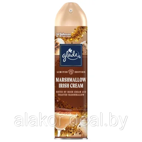 Освежитель воздуха Marshmallow Irish Cream, 300 мл, Glade Ноты ирландского сливочного ликёра и маршмеллоу - фото 1 - id-p224134271