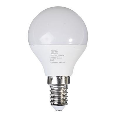 Лампа светодиодная G45 7W, Е14, 560lm 2700K FORZA, фото 2