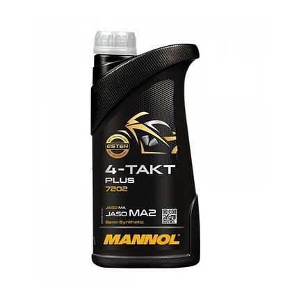 Масло моторное полусинтетическое MANNOL 4-Takt Plus SAE 10W-40 API SL, 1 л, фото 2