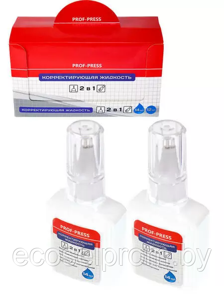 Корректирующая ручка, жидкость 2 в 1 (К-0212) 33гр металич. наконечник/кисть арт.К-0212