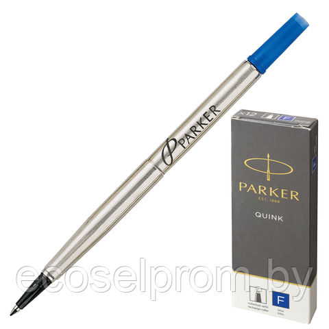 Стержень для ручки-роллера PARKER "Quink RB", металлический 116 мм, узел 0,5 мм, синий, 1950279 - фото 1 - id-p224137172