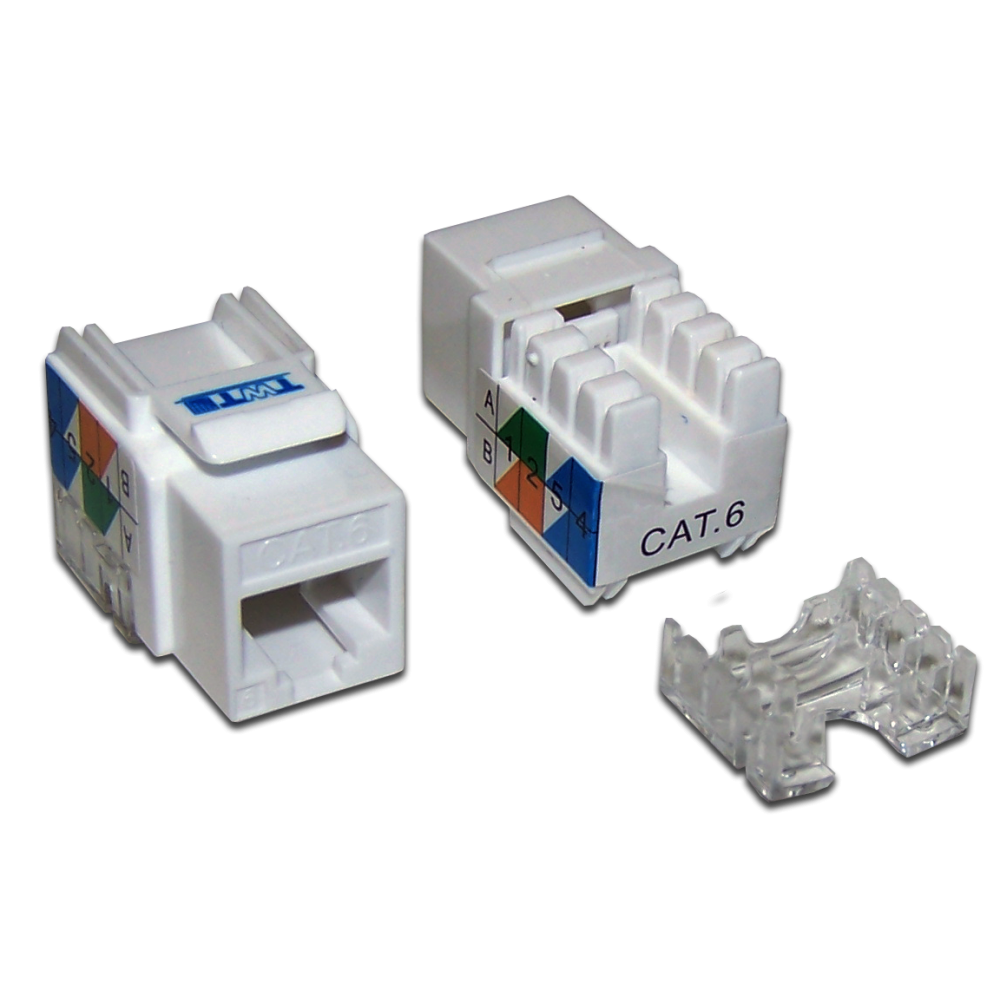 Модуль Keystone TWT RJ45, Cat.6, UTP, 90 градусов, белый