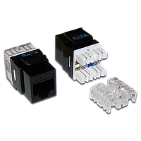 Модуль Keystone TWT RJ45, Cat.6, UTP, 180 градусов, черный