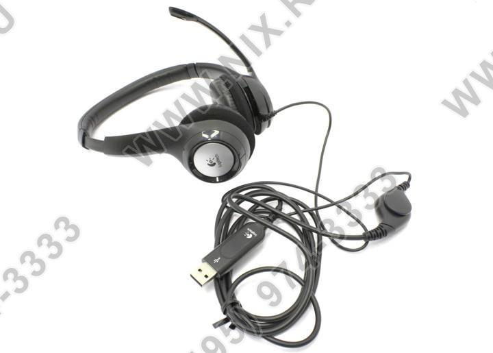Logitech USB Headset H390 (USB, наушники с микрофоном, с рег.громкости)981-000406 - фото 1 - id-p224138757