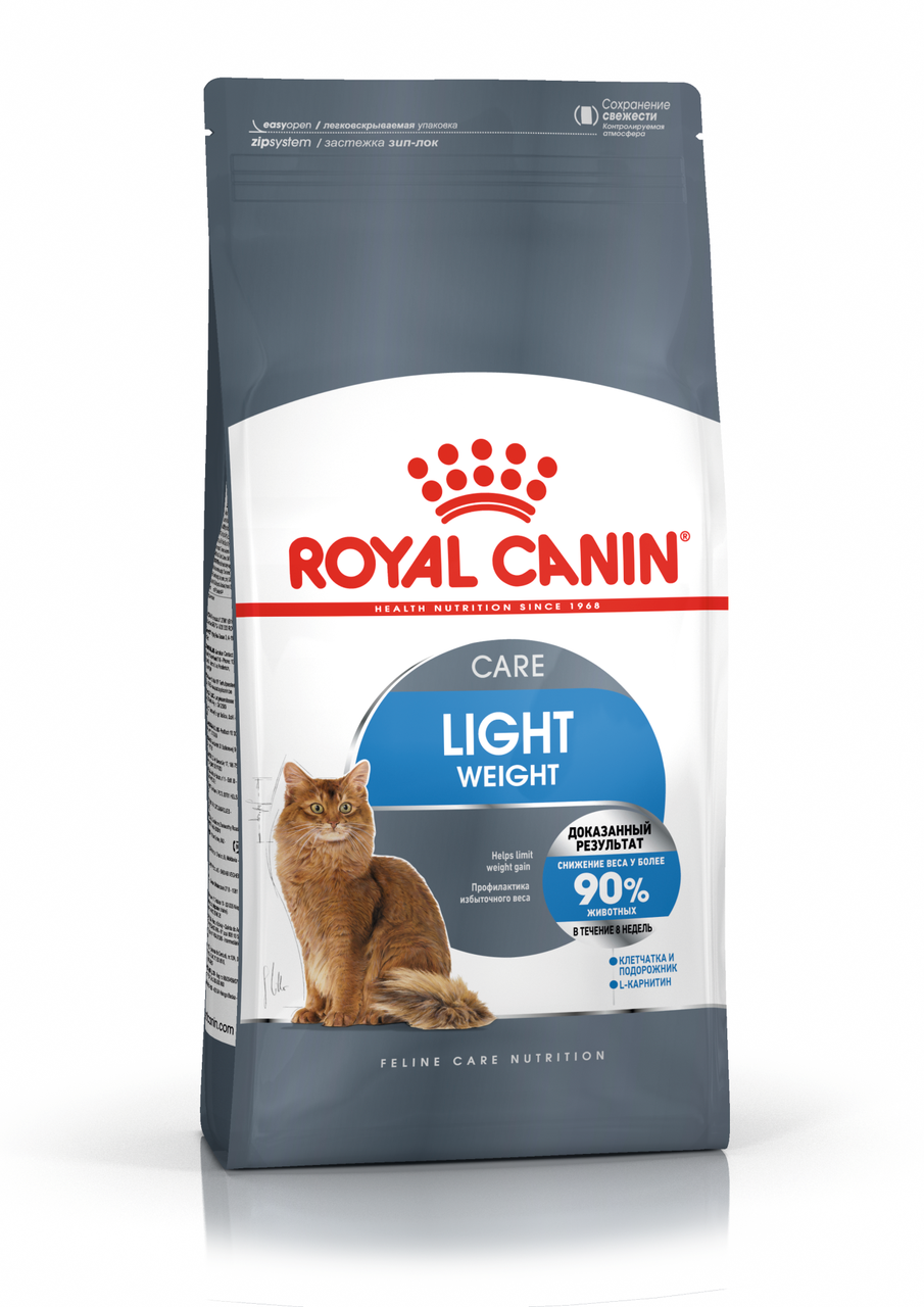 Royal Canin Light Weight Care сухой корм для взрослых кошек для профилактики лишнего веса, 8кг (Россия) - фото 1 - id-p224812161