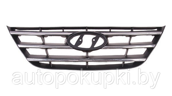 Решетка радиатора HYUNDAI SONATA (NF) 2008-,2010, с хромом,  PHN07044GA