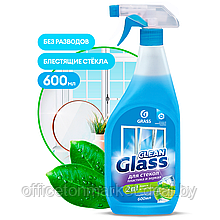 Средство для мытья окон и стекла "Clean Glass", голубая лагуна, 600 мл