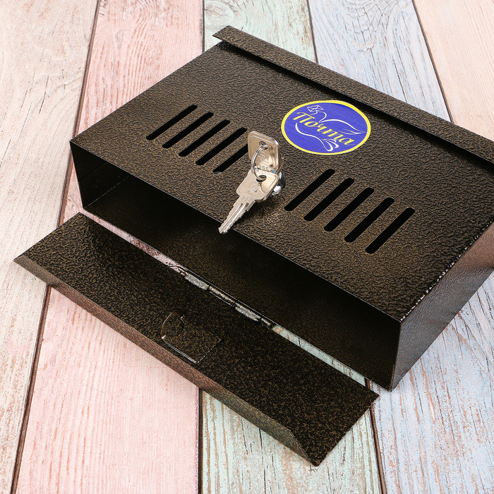 Ящик почтовый с замком, горизонтальный «Мини», бронзовый - фото 5 - id-p224142808