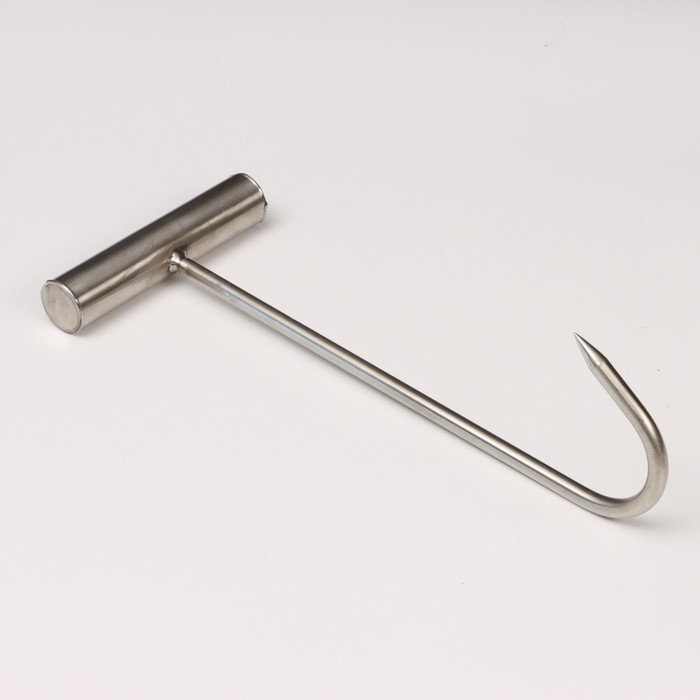 Обвалочный крюк для мяса, 28см, с металлической ручкой - фото 1 - id-p224142824