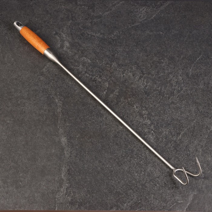 Крюк для мяса универсальный двойной, 62см, с деревянной ручкой - фото 3 - id-p224142827