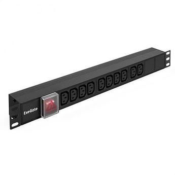 Розетка ExeGate ServerPro PDU-19H001 Al-10C13-C14-SW 10 Sockets EX280859RUS